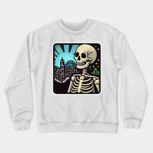 Magical Skeleton Land Crewneck Sweatshirt by altlands